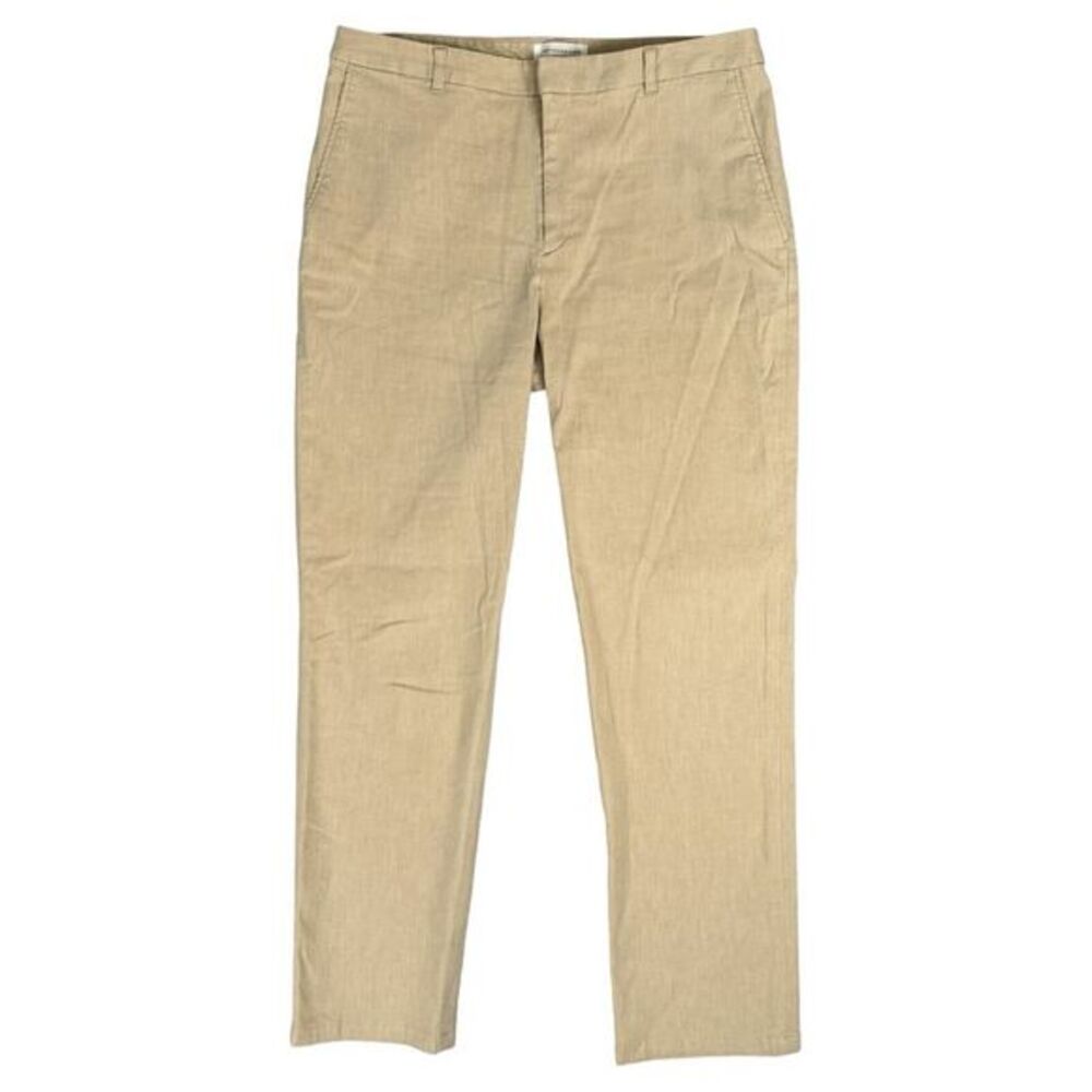 Tomorrowland High Rise Tapered Trousers Size 6 40 IT Tan Ankle Crop Linen Cotton